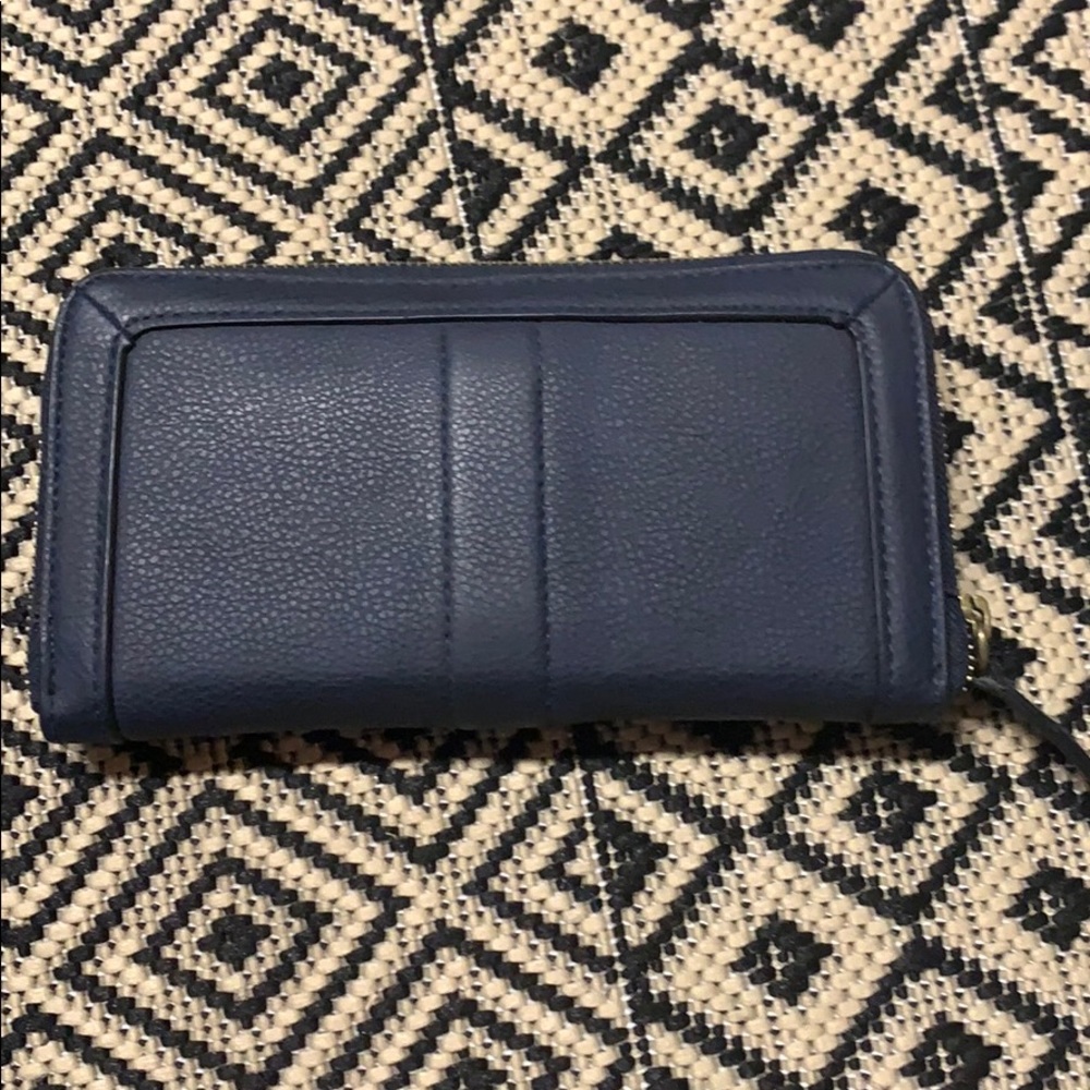 Merona navy blue leather wallet